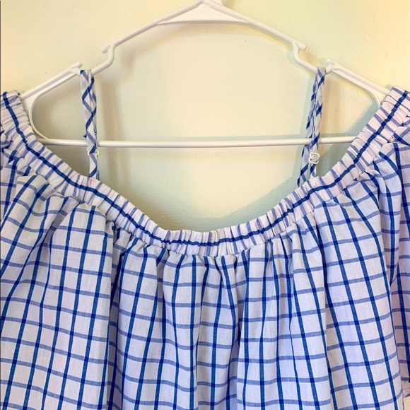 Flying Tomato Off Shoulder Gingham Sun Dress Flaw - Picture 4 of 9